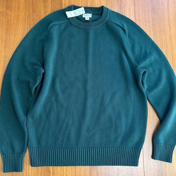 NEW Men’s J. Crew Heritage Cotton Crewneck Sweater in Jcrew Green, Size Medium - Picture 3 of 4
